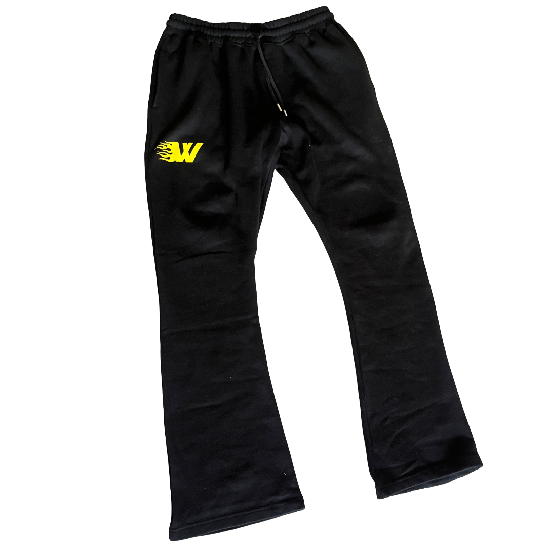 Stamped Lit Stacked Joggers