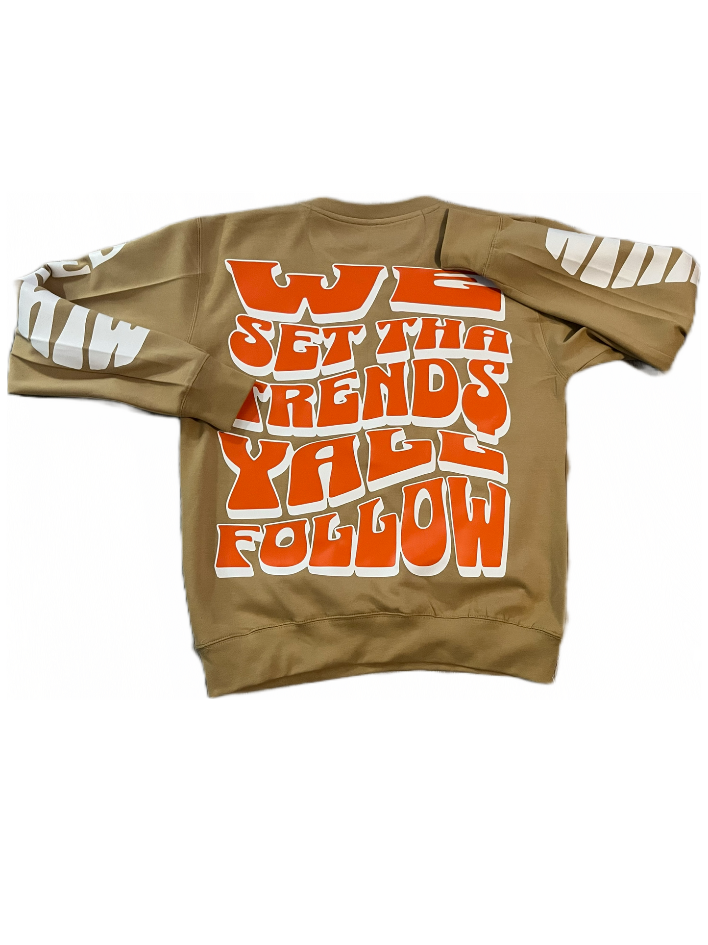 Tan & Orange “We Set Tha Trends” Sweater