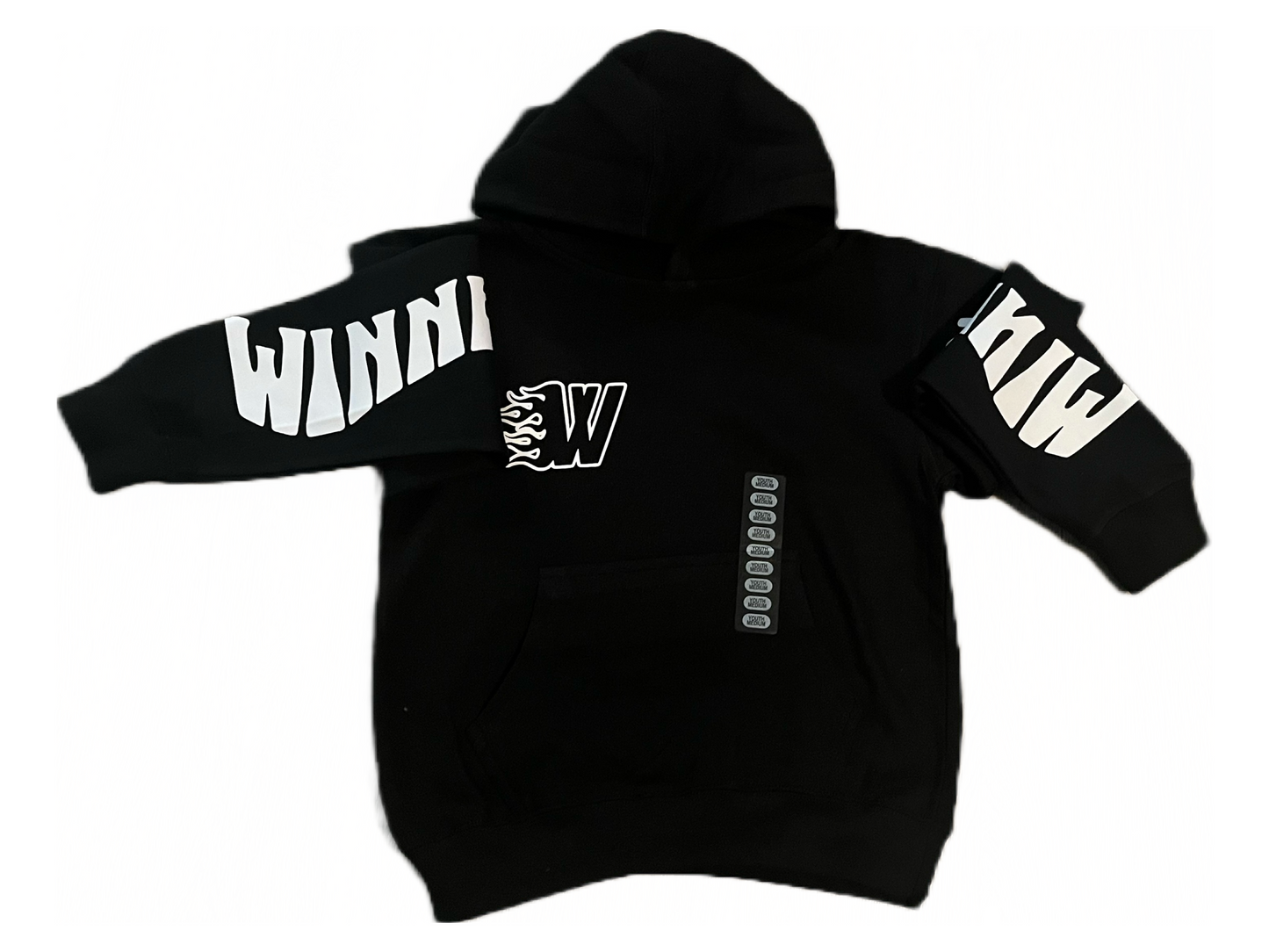 Blk & White “ We set tha trends” Youth Hoodie