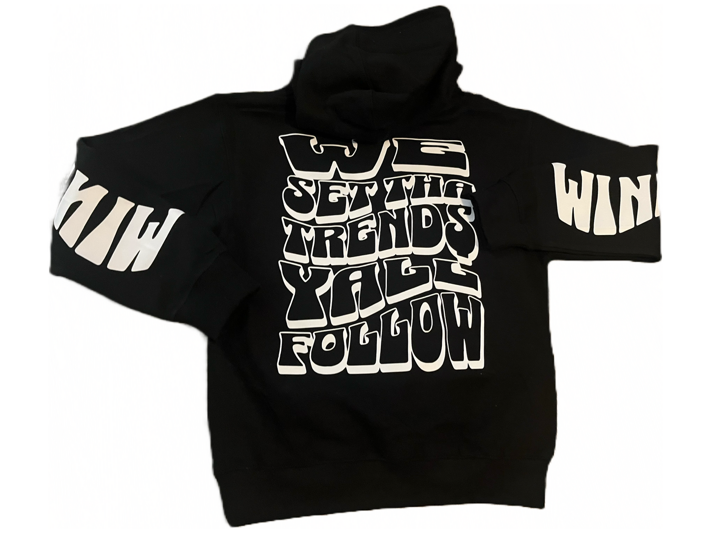 Blk & White “ We set tha trends” Youth Hoodie