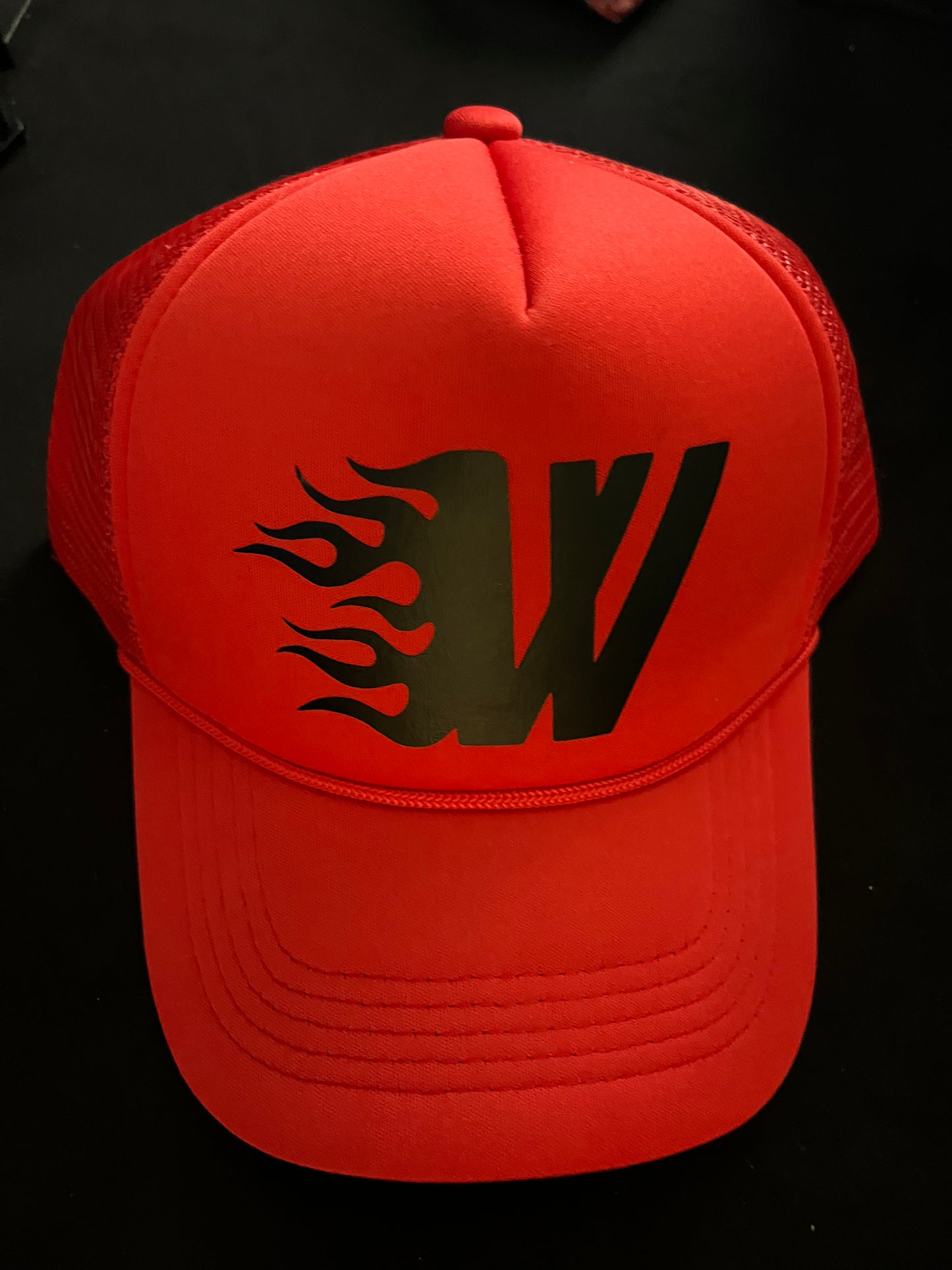 Red & blk “Lit” Trucker Hat