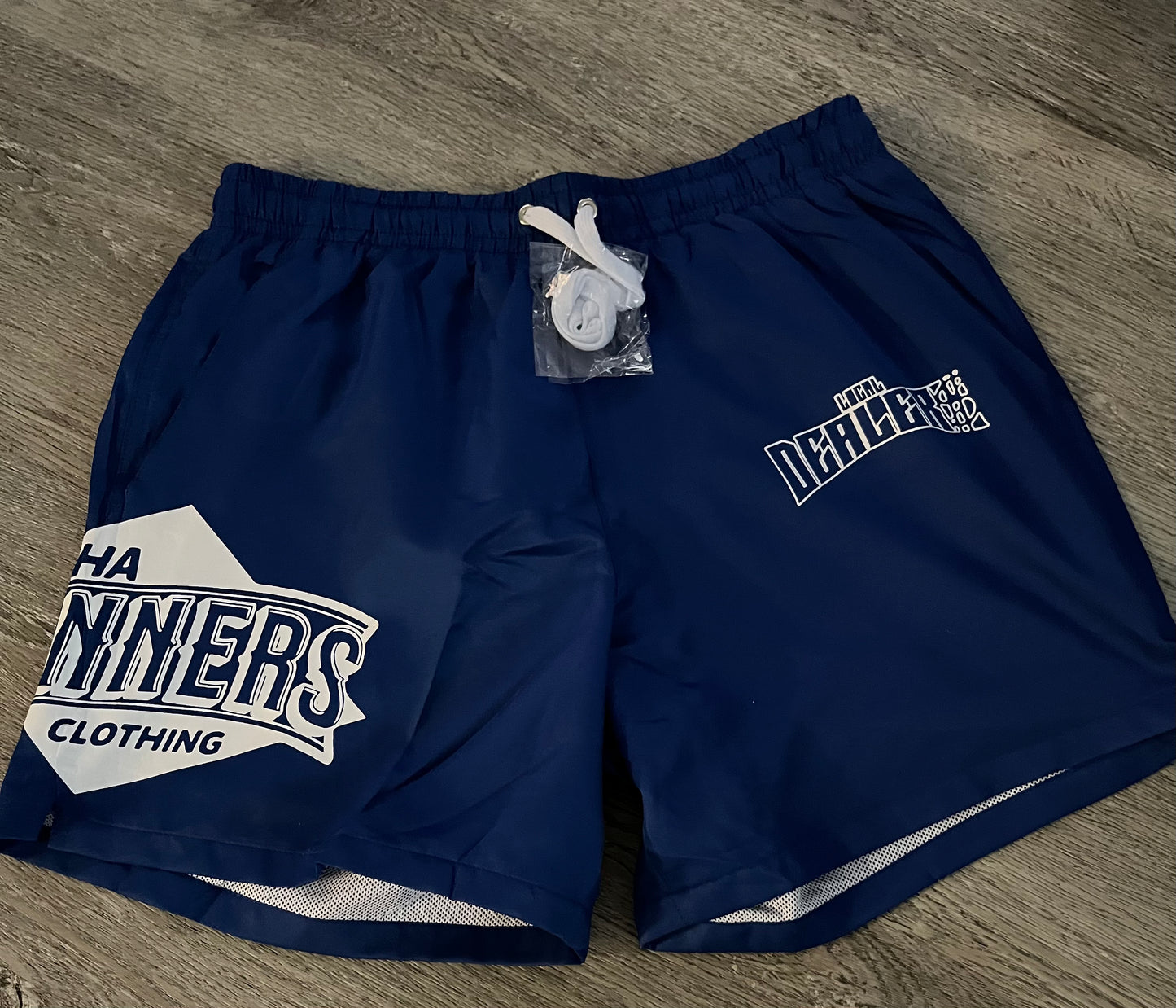 Royal blue & white “Local Dealers” Shorts