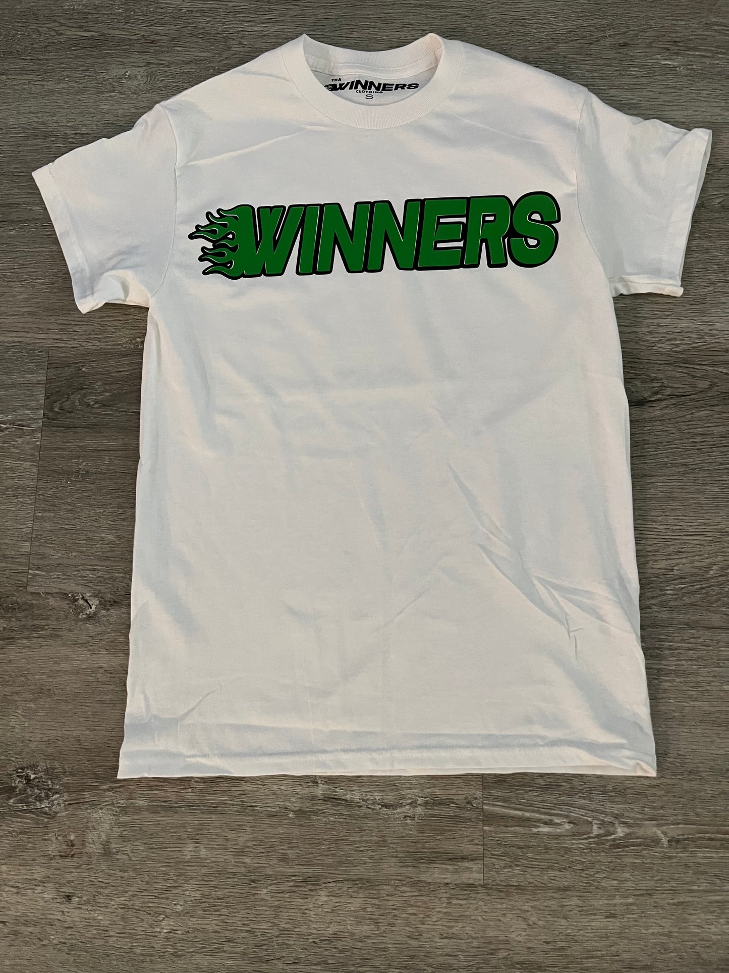 White & Green/Blk “Lit Tee” T-shirt