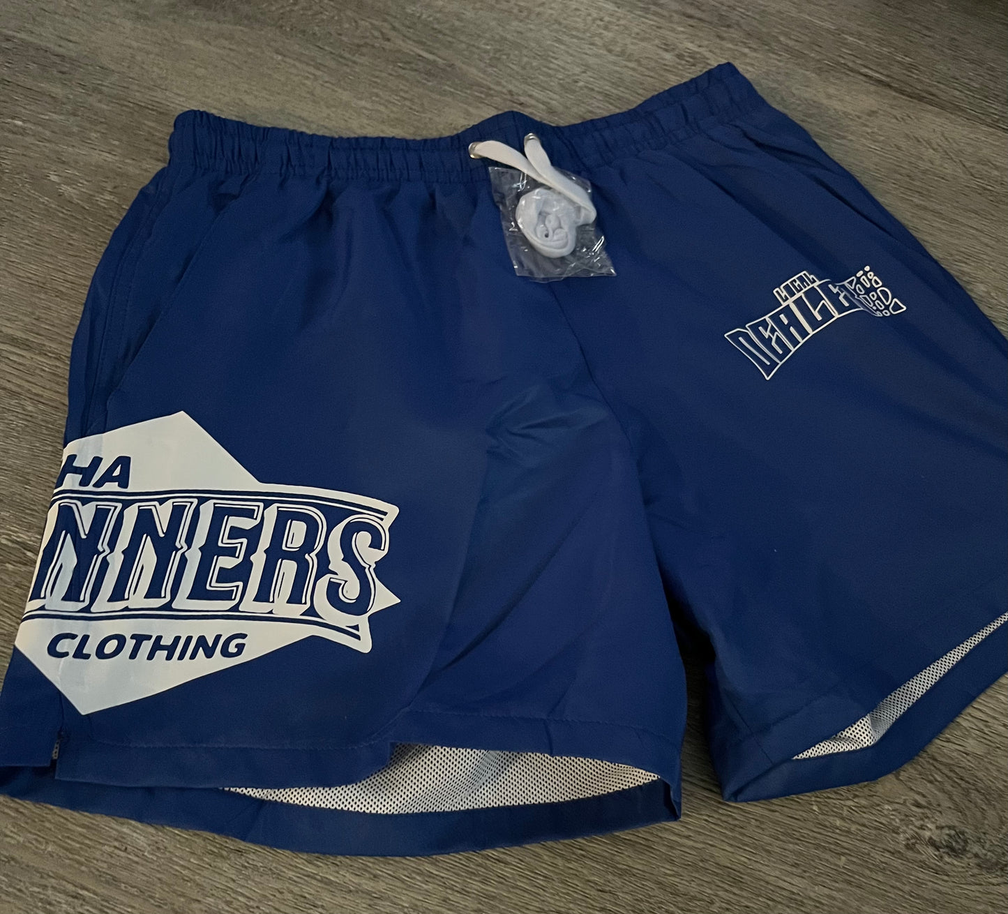 Royal blue & white “Local Dealers” Shorts