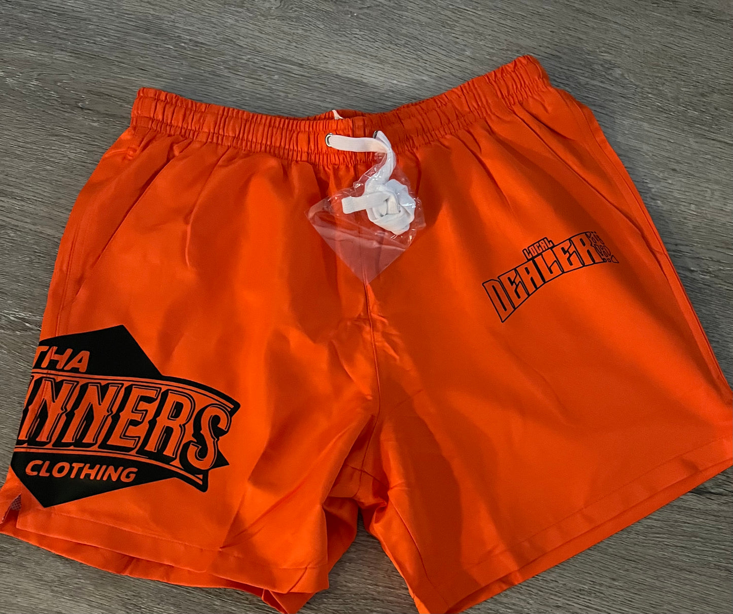 Orange & Black “Local Dealers” shorts