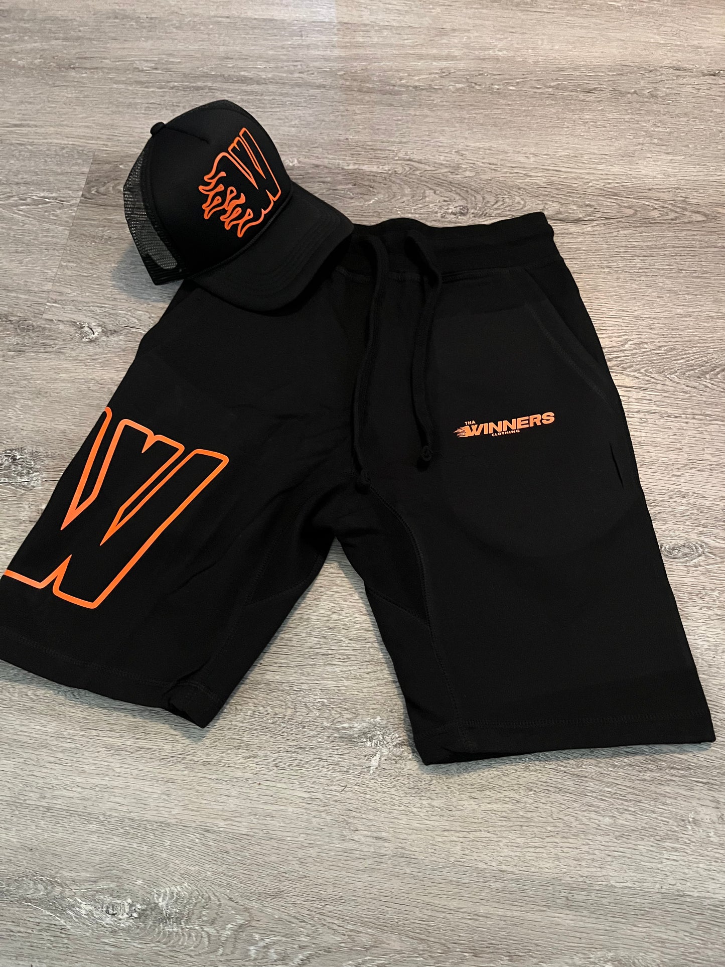 Blk & Orange “LIT” Shorts