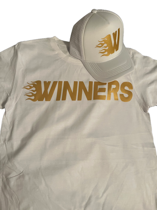 White & Gold “LIT” Tee’s