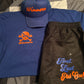 Royal Blue & Orange “Life is a gamble” short set