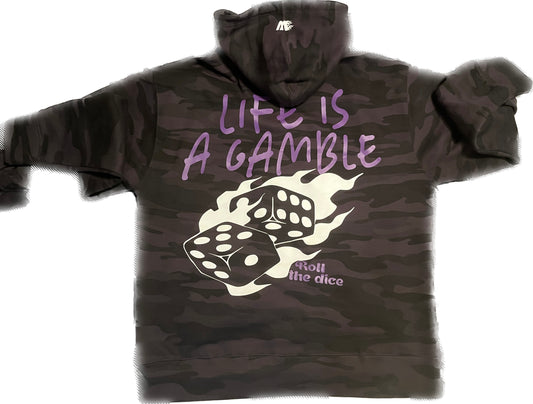 Camo “ Life is a gamble” Hoodie