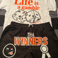 White & Blk/ Orange“Life is a gamble” short set