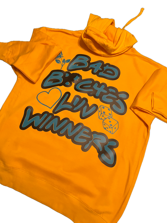 Yellow & Aqua “BBLW”Hoodie