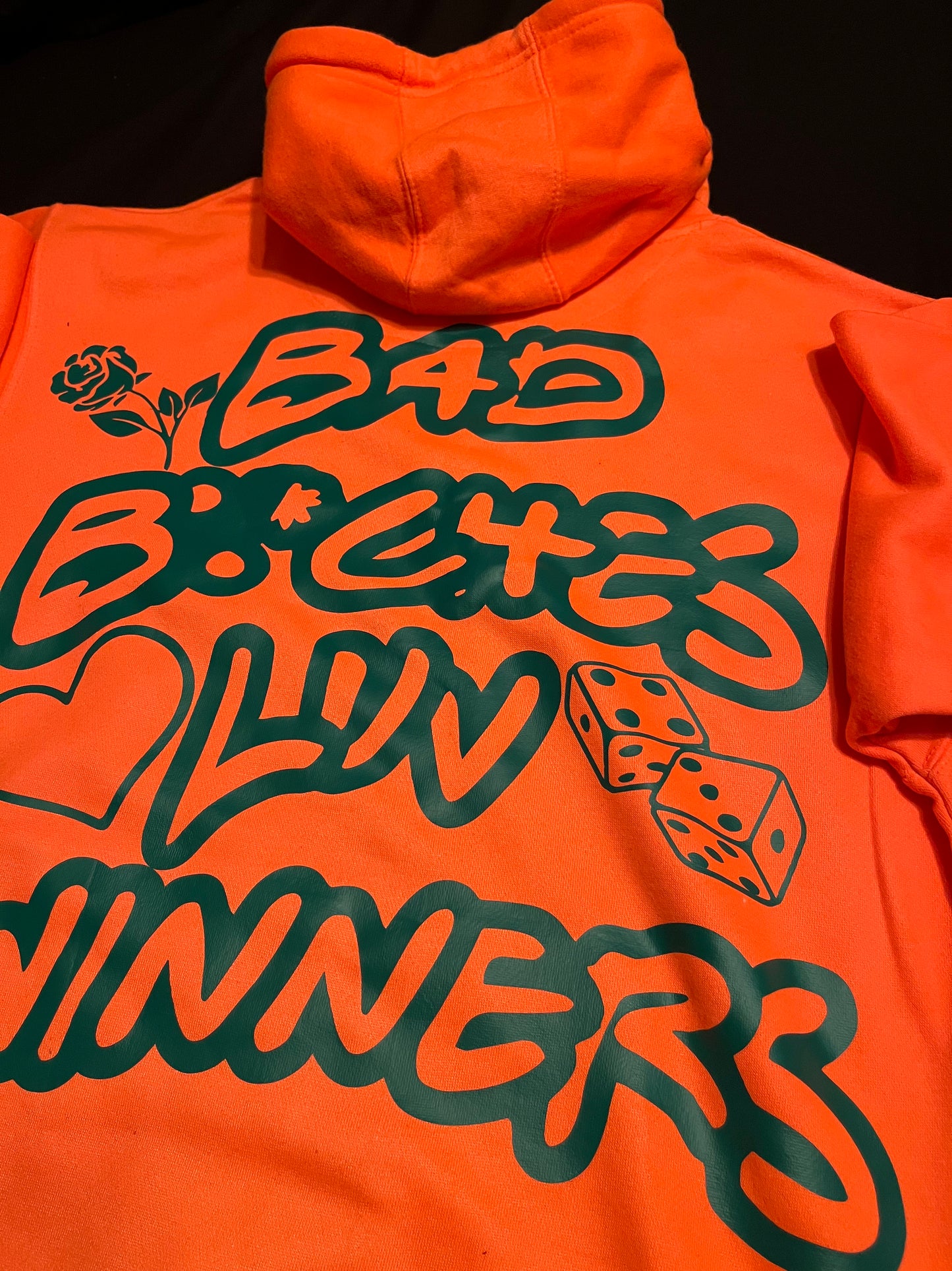 Orange & Green “BBLW” Hoodie