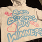 White/Sky Blue & Pink “BBLW” Crop Tops hoodie
