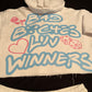 White/Sky Blue & Pink “BBLW” Crop Tops hoodie