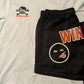 White & Blk/ Orange“Life is a gamble” short set